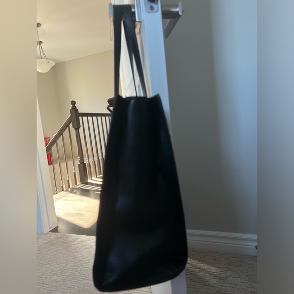 Mango black leather tote bag 15” by 11.5” by 5.5” - Picture 6 of 7